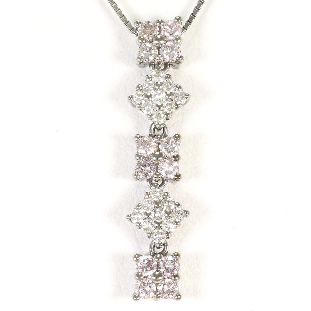 VINTAGE 18k Silver Diamond Necklace